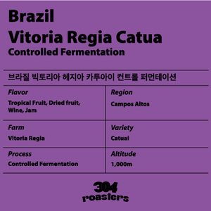 [304커피로스터스] 브라질 빅토리아 헤지아 카투아이 컨트롤 퍼먼테이션